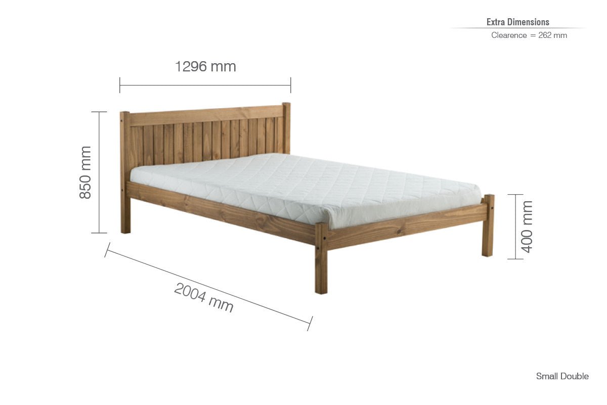 Rio Small Double Bed Brown - Bedzy UK modern and affordable home furniture England