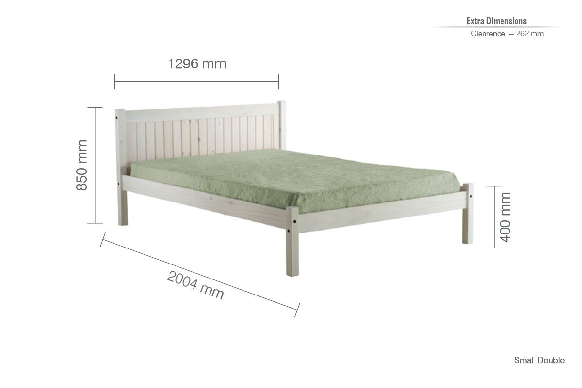 Rio Small Double Bed White - Bedzy UK modern and affordable home furniture England