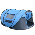 4-5 Person Pop-Up Waterproof Camping Tent with Mesh Windows - Sky Blue