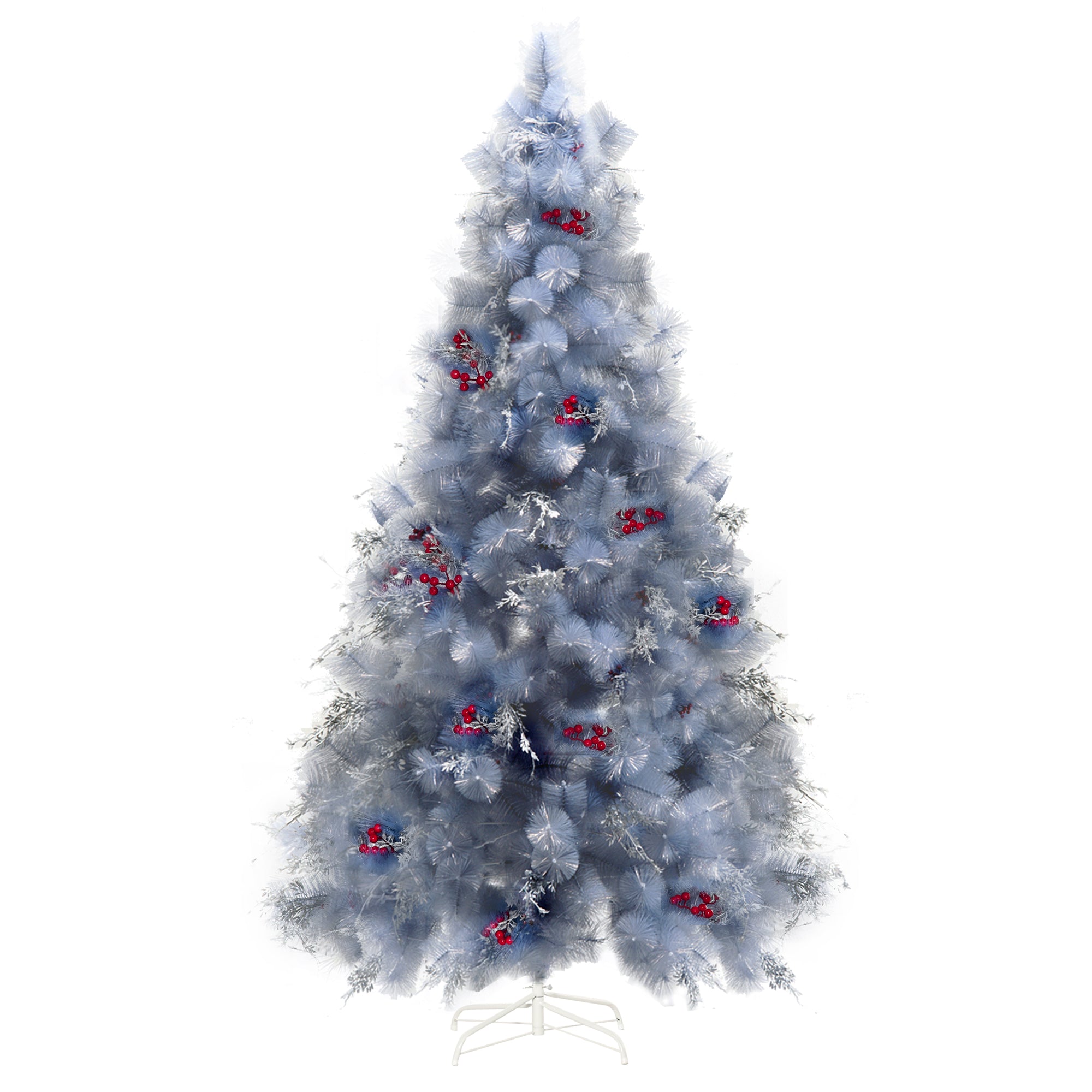 Christmas Tree, 210H cm, W/Replica Berry And Spruce-Grey