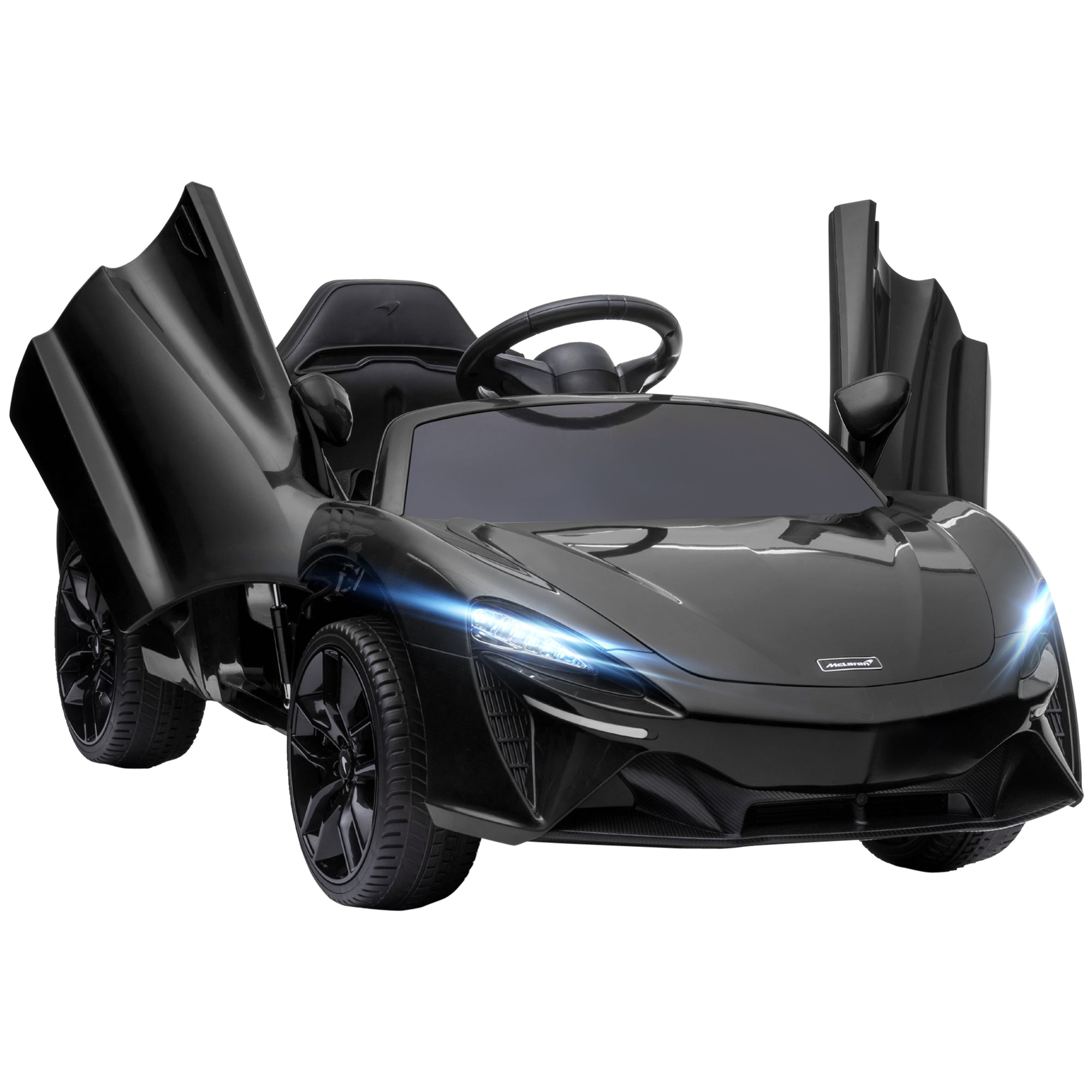 Mclaren Licensed Kids Electric Ride on Car with Butterfly Doors, 12V Powered Electric Car with Remote Control, Horn, Headlights, MP3