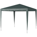 2.7m x 2.7m Garden Gazebo Marquee Tent with Steel Frame - Dark Green