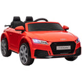 Audi TT RS 12V Rechargeable Ride-On Car with Remote, Lights, Horn, MP3 Player, Seat Belt - Red
