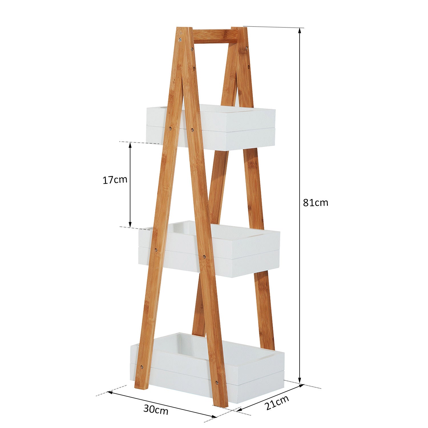 3 Tier A Frame Bathroom Shower Caddy Freestanding Rack Storage Unit Shelf Organiser