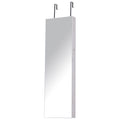 Mirrored Lockable Jewellery Storage Cabinet with 6 LED Lights Door or Wall Mounted - White