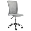 Ergonomic Home Office Mesh Task Chair Armless Mid Back Height Adjustable with Swivel Wheels - Grey