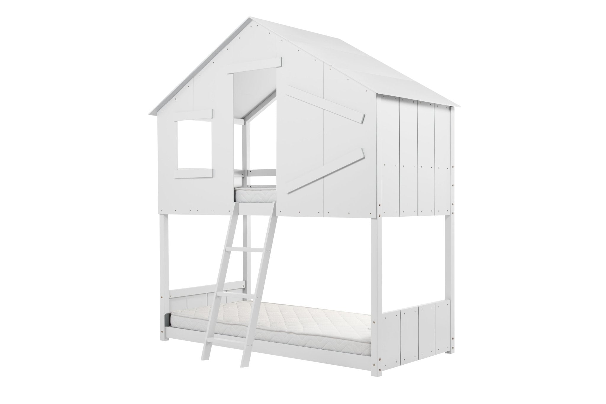 Safari Bunk Bed - White - Bedzy UK modern and affordable home furniture England