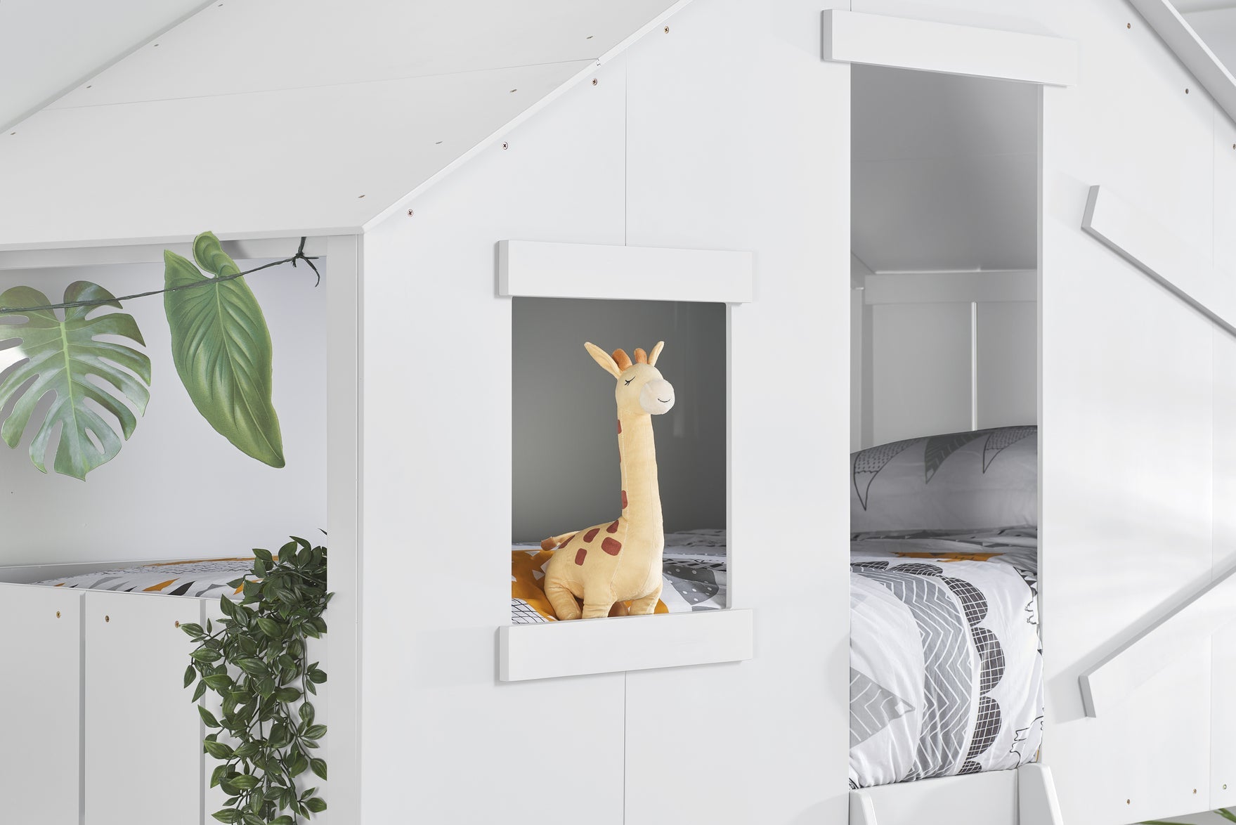 Safari Bunk Bed - White - Bedzy UK modern and affordable home furniture England