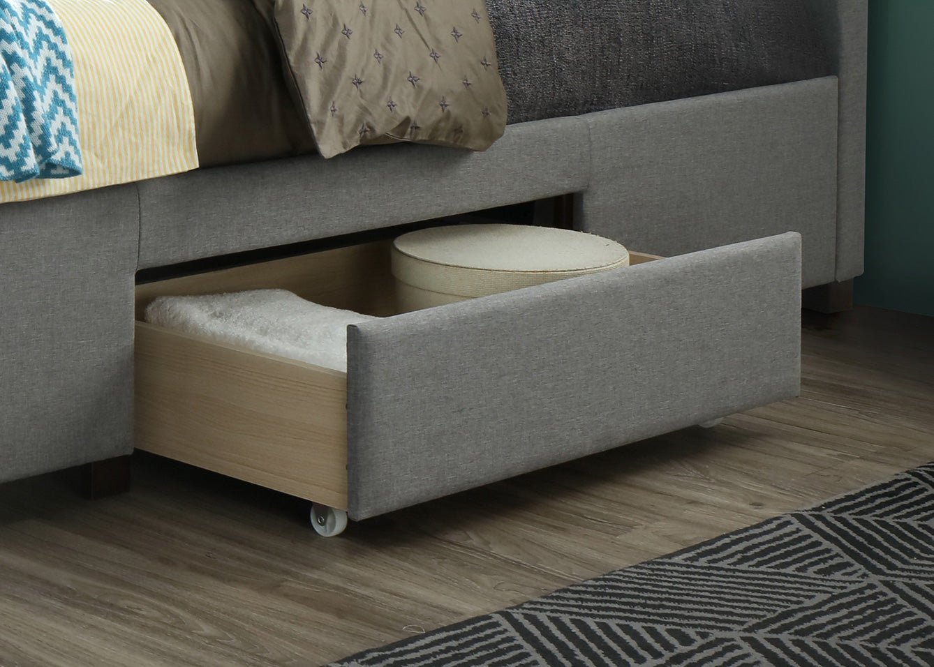 Shelby King Bed Grey - Bedzy UK modern and affordable home furniture England