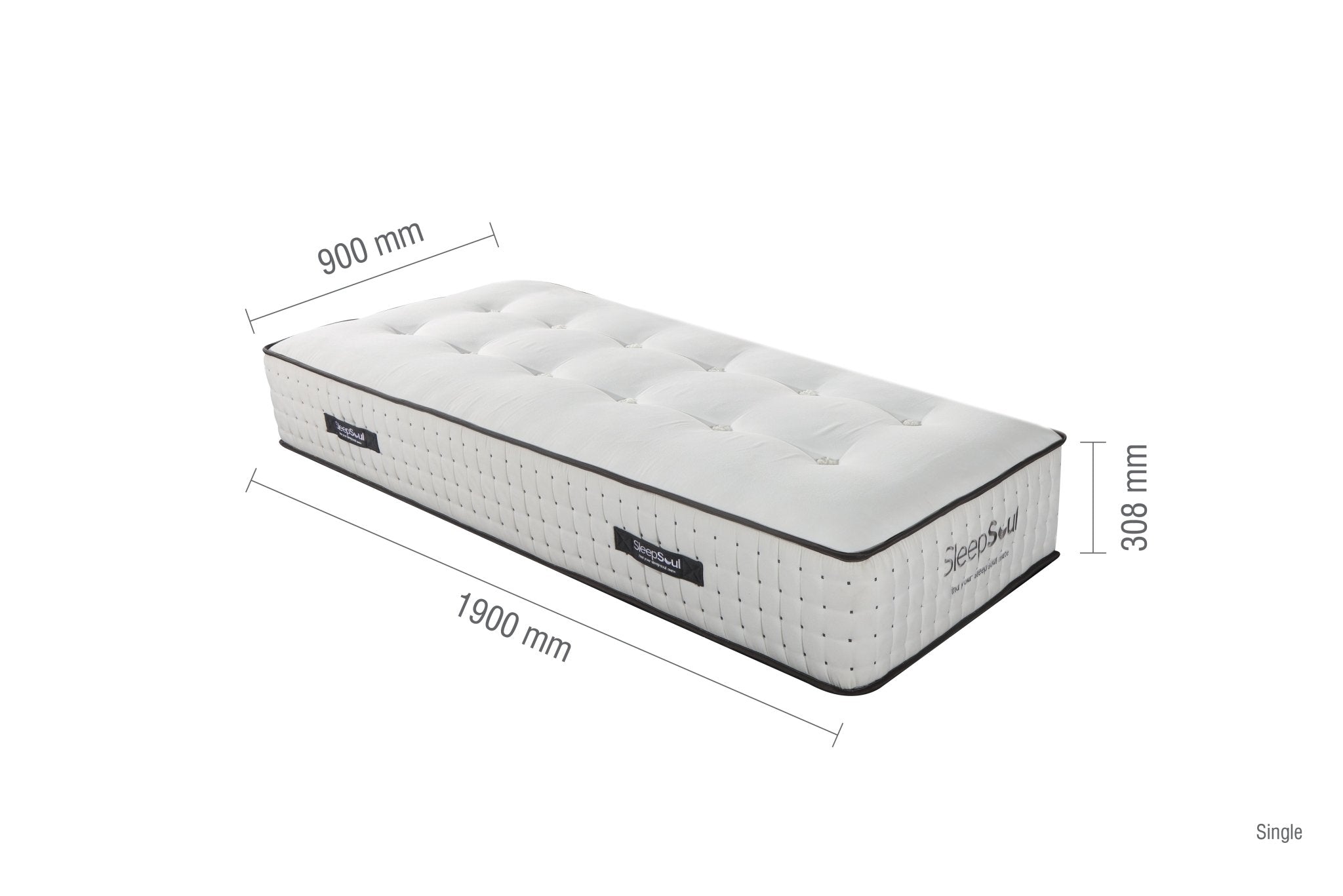 Sleepsoul Harmony Single Mattress (30CM Thickness) - Bedzy UK modern and affordable home furniture England