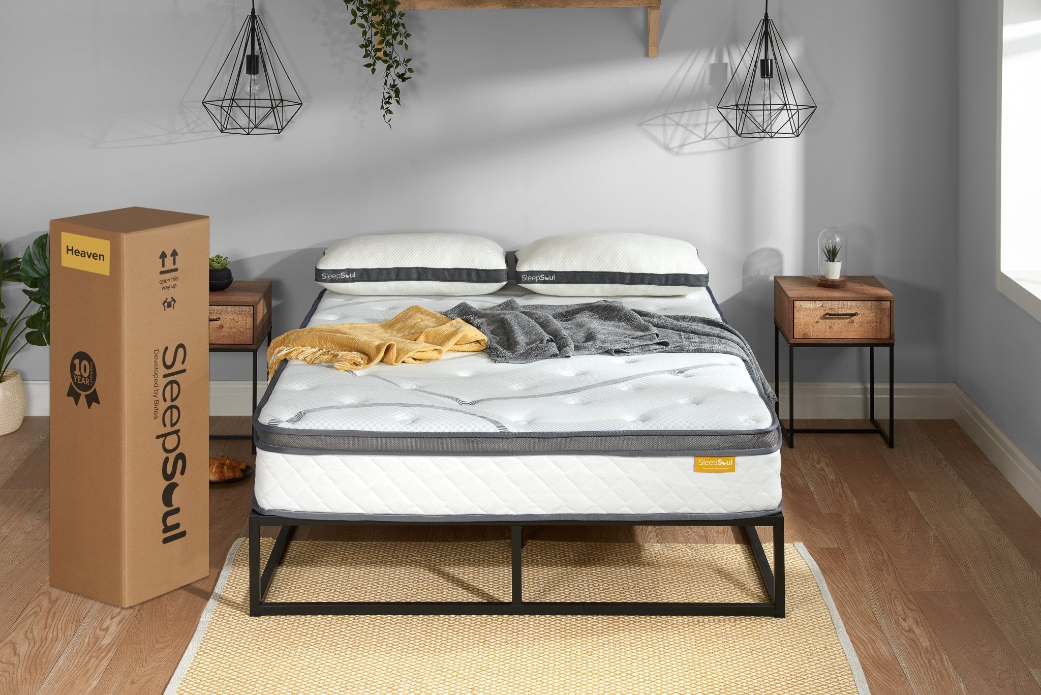 SleepSoul Heaven Single Mattress (25CM Thickness) - Bedzy UK modern and affordable home furniture England