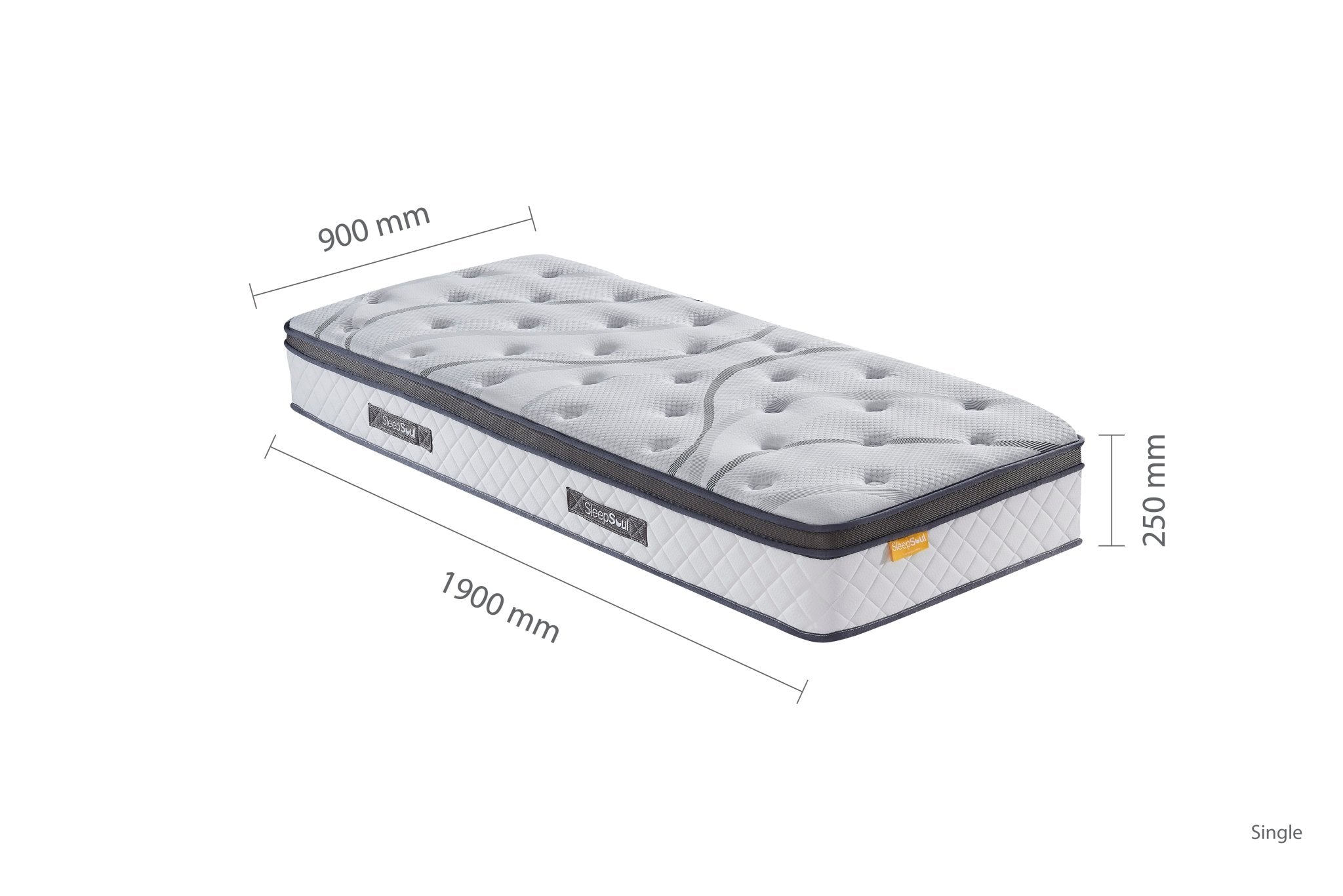 SleepSoul Heaven Single Mattress (25CM Thickness) - Bedzy UK modern and affordable home furniture England