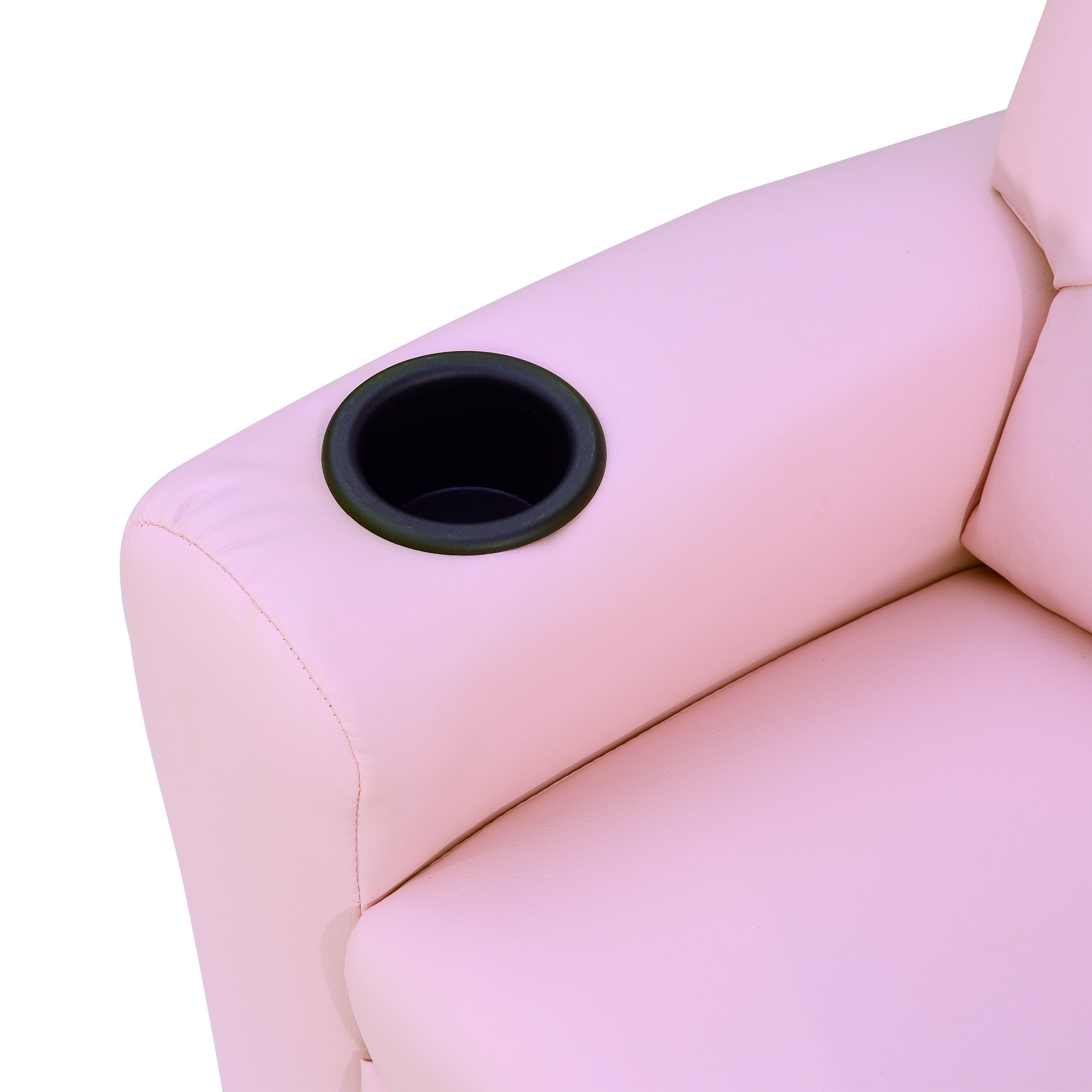 Children Recliner Armchair W/ Cup Holder-Pink