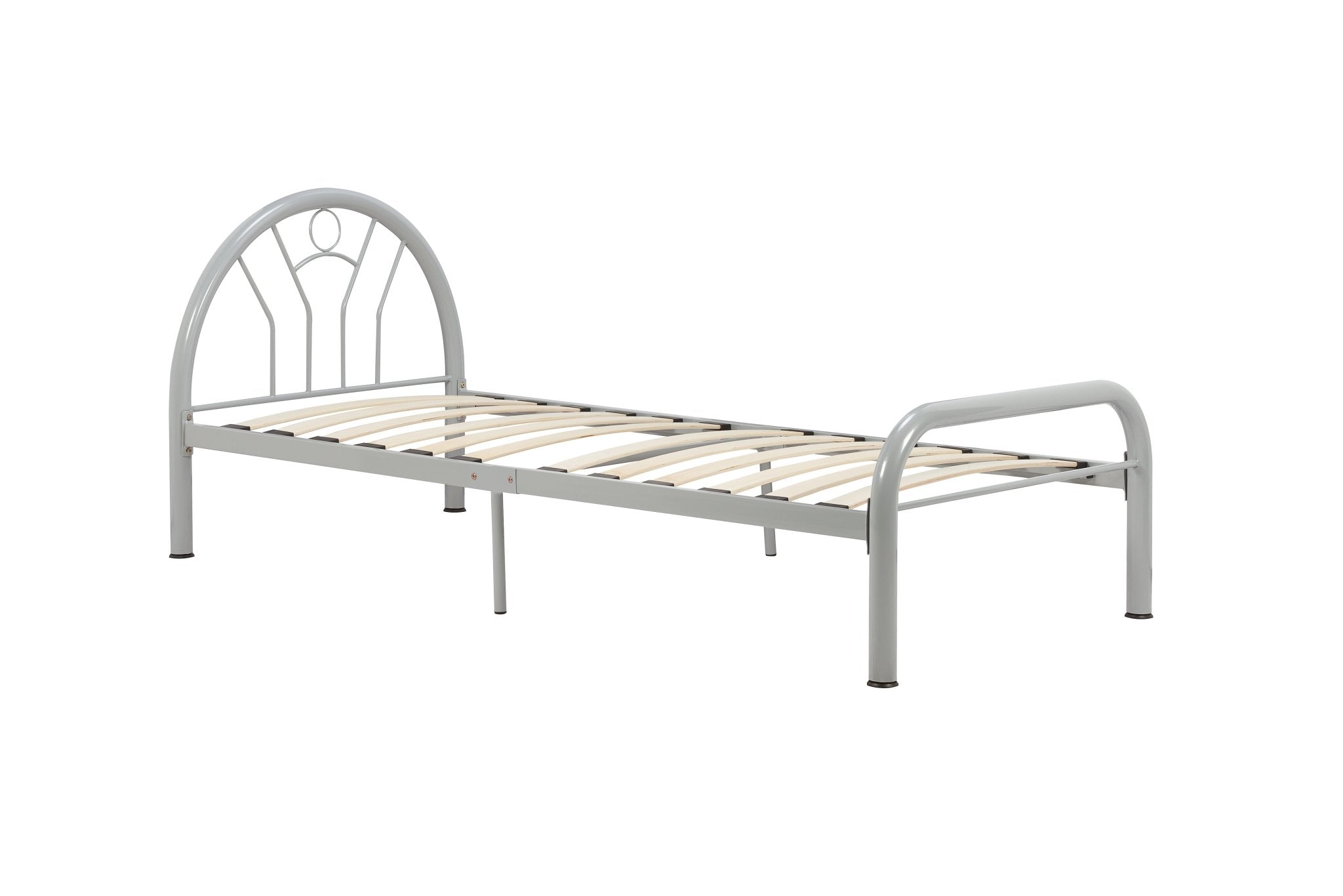 Solo Single Bed - Silver - Bedzy UK modern and affordable home furniture England