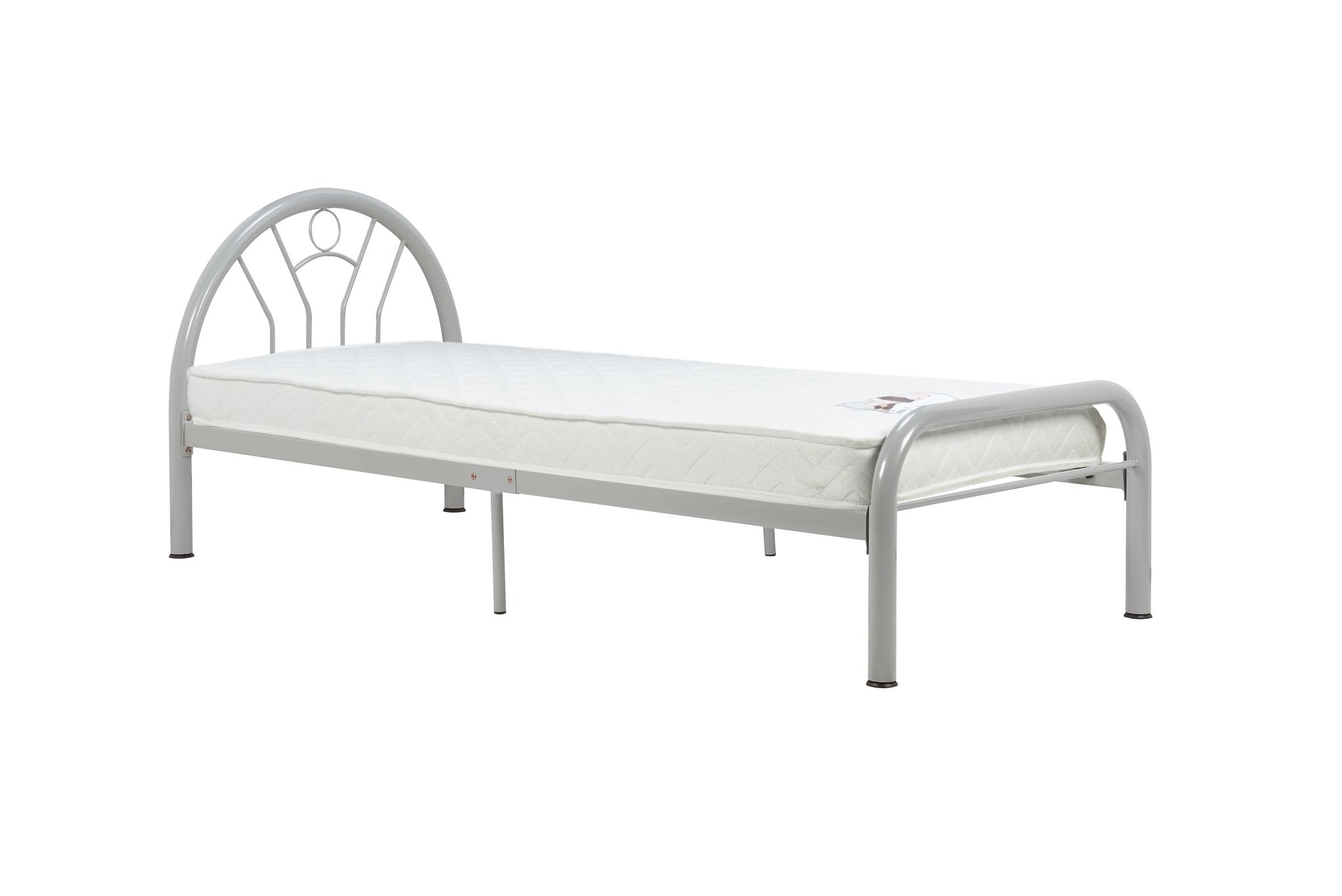 Solo Single Bed - Silver - Bedzy UK modern and affordable home furniture England