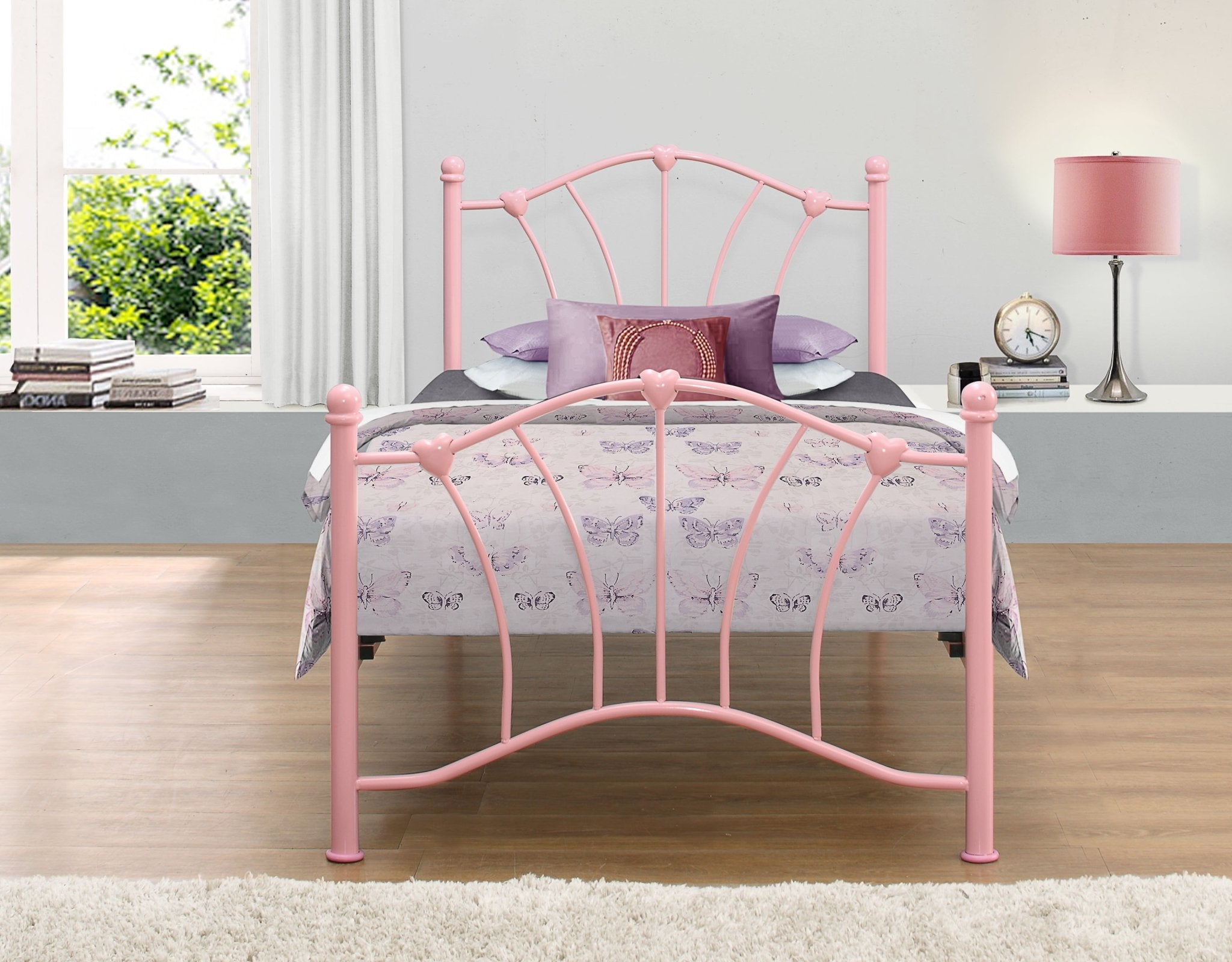 Sophia Single Bed - Pink - Bedzy UK modern and affordable home furniture England