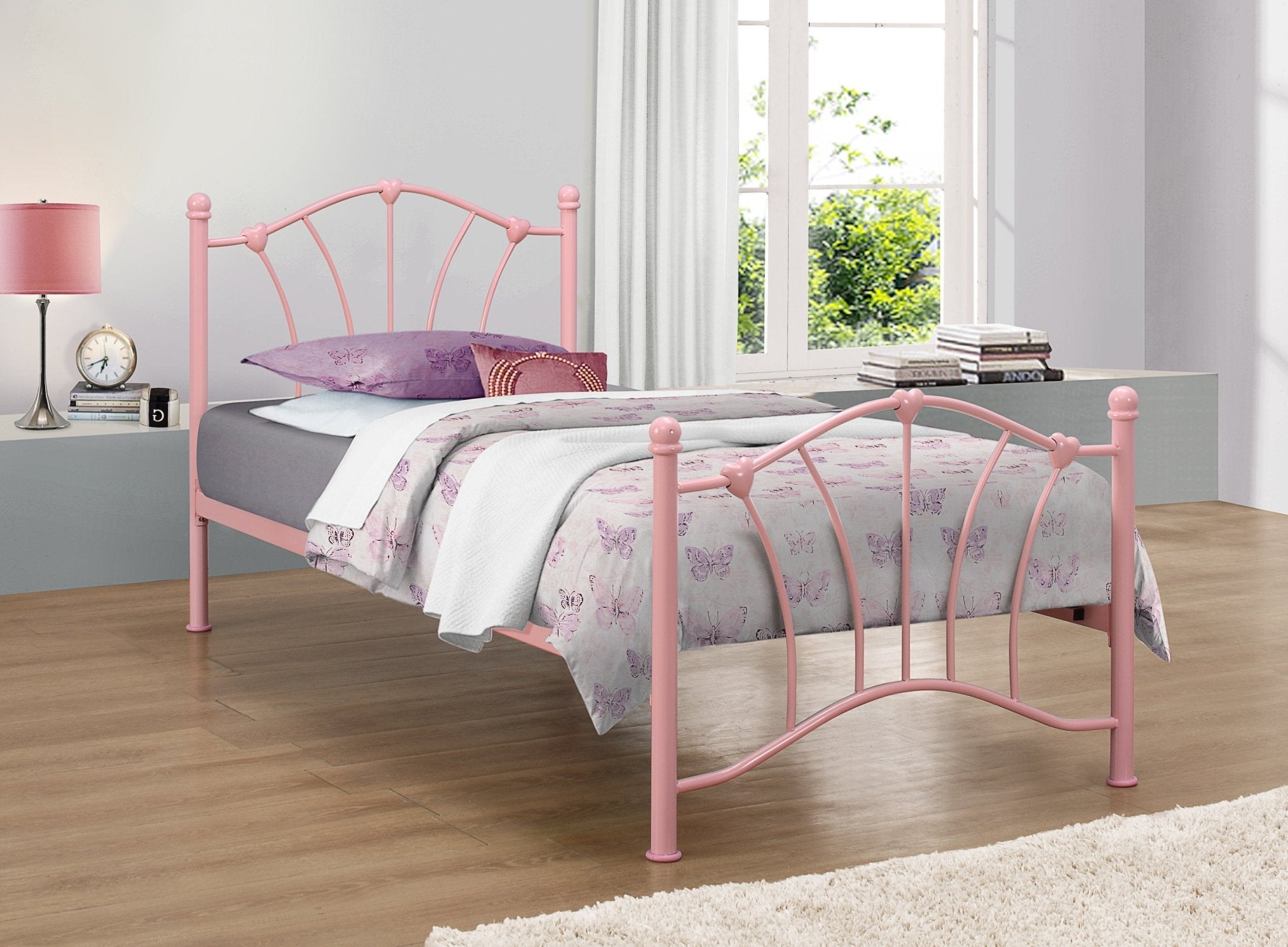 Sophia Single Bed - Pink - Bedzy UK modern and affordable home furniture England