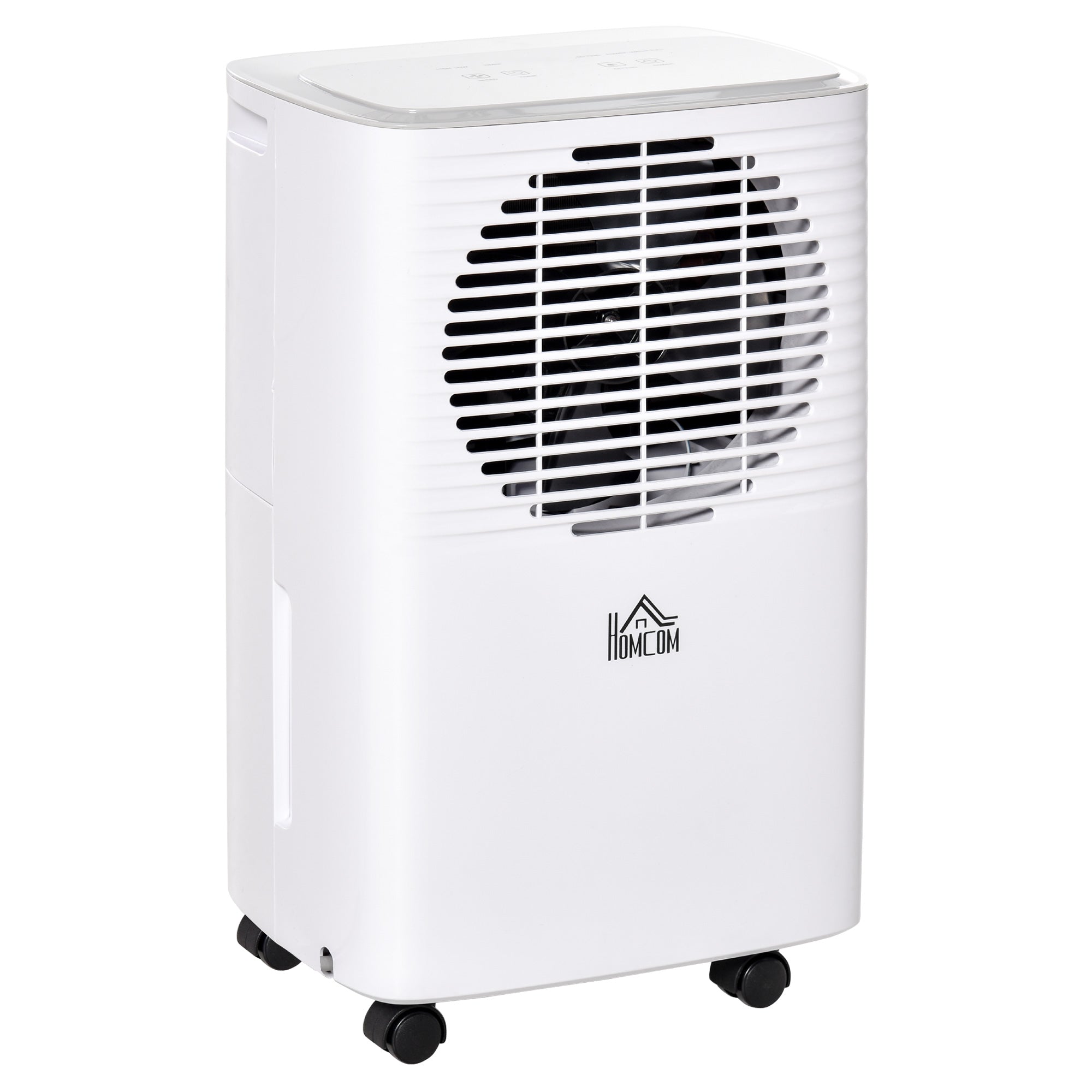 Portable Dehumidifier with Humidity Display, 2 Speed Modes, Continuous Drainage and 24 Hour Timer for Bedroom, Living Room