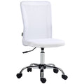 Mesh Computer Desk Office Chair with Adjustable Height and Swivel Wheels - White