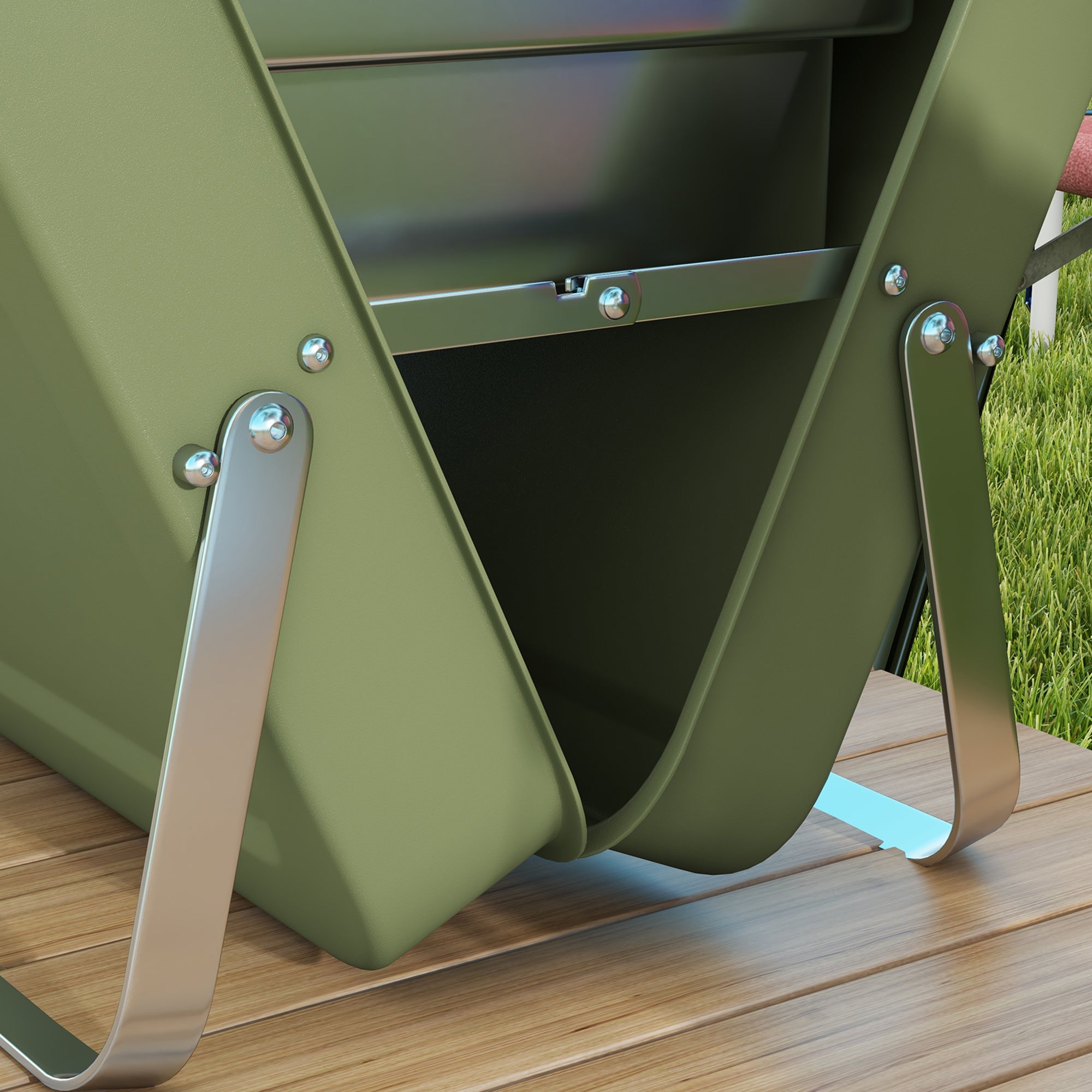 Foldable Suitcase Mini Charcoal Barbecue Grill BBQ - Green