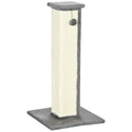 81cm Vertical Cat Scratcher with Sisal Rope, Hanging Ball & Plush Base - Grey