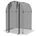 Galvanised Steel Fruit Cage with Zipped Door 1.2x1.2x1.9m - Black