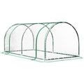 Walk-In Tunnel Greenhouse 200x100x80cm with Steel Frame and Transparent PE Cover - Green