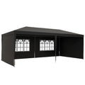 6 x 3 Metre Outdoor Party Tent Gazebo with Windows and Panels - Dark Grey