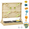 18 Piece Outdoor Kids Water and Sand Playset with Accessories - Blue