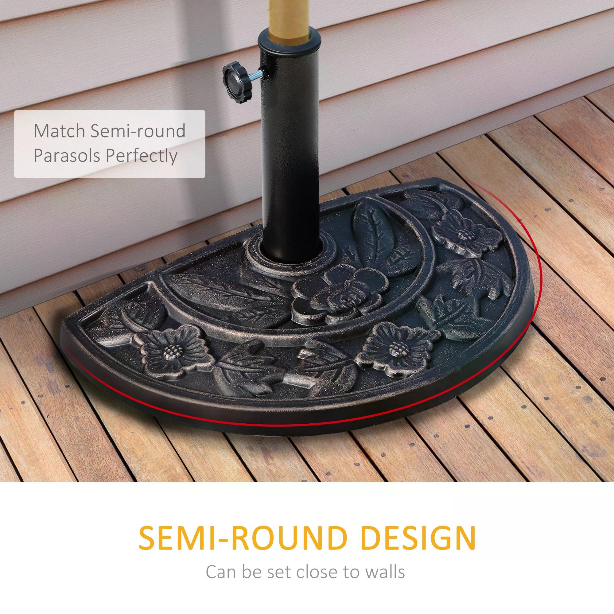 Heavy Duty Parasol Umbrella Base, Resin-Bronze Colour