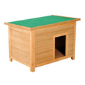 82cm Elevated Wooden Dog Kennel Outdoor Waterproof Pet House - Vintage Yellow