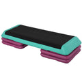 3 Level Adjustable Aerobic Stepper Platform with Non-Slip Top - Black
