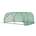Tunnel Greenhouse Steel Frame with PE Cover 200x100x80cm - Green