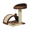 Indoor Cat Scratching Post and Activity Centre with Hanging Ball Climber Kitten Tree - Brown