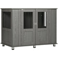 Dog Crate Furniture End Table for Extra Large Dogs with Magnetic Door, Grey - 116 x 60 x 87 cm