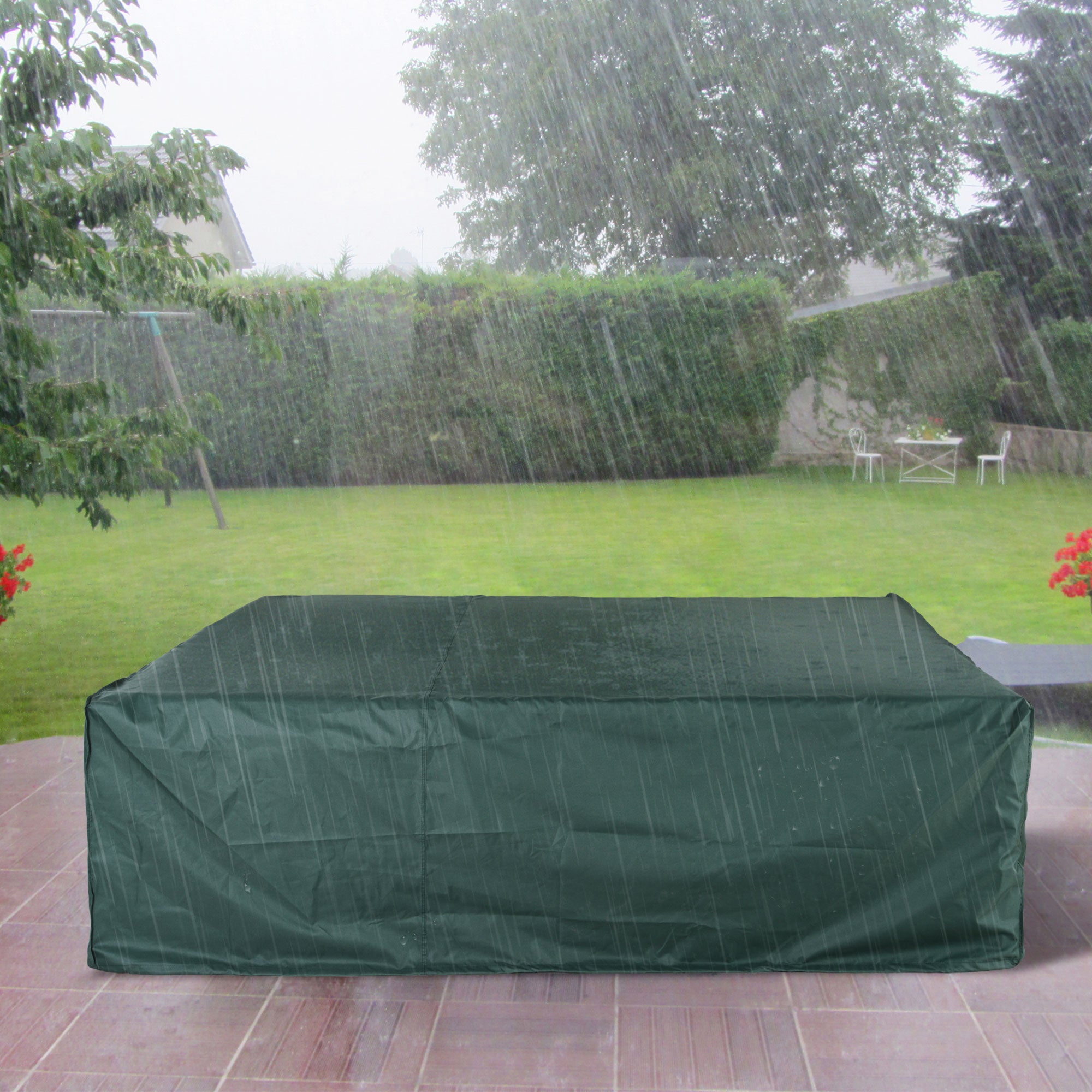 Large Patio Garden Furniture Set Cover 600D Oxford Square Waterproof - 230L x 230W x 70H cm