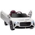 Bentley Bacalar Licensed 12V Kids Electric Ride-On Car with Remote Control - White