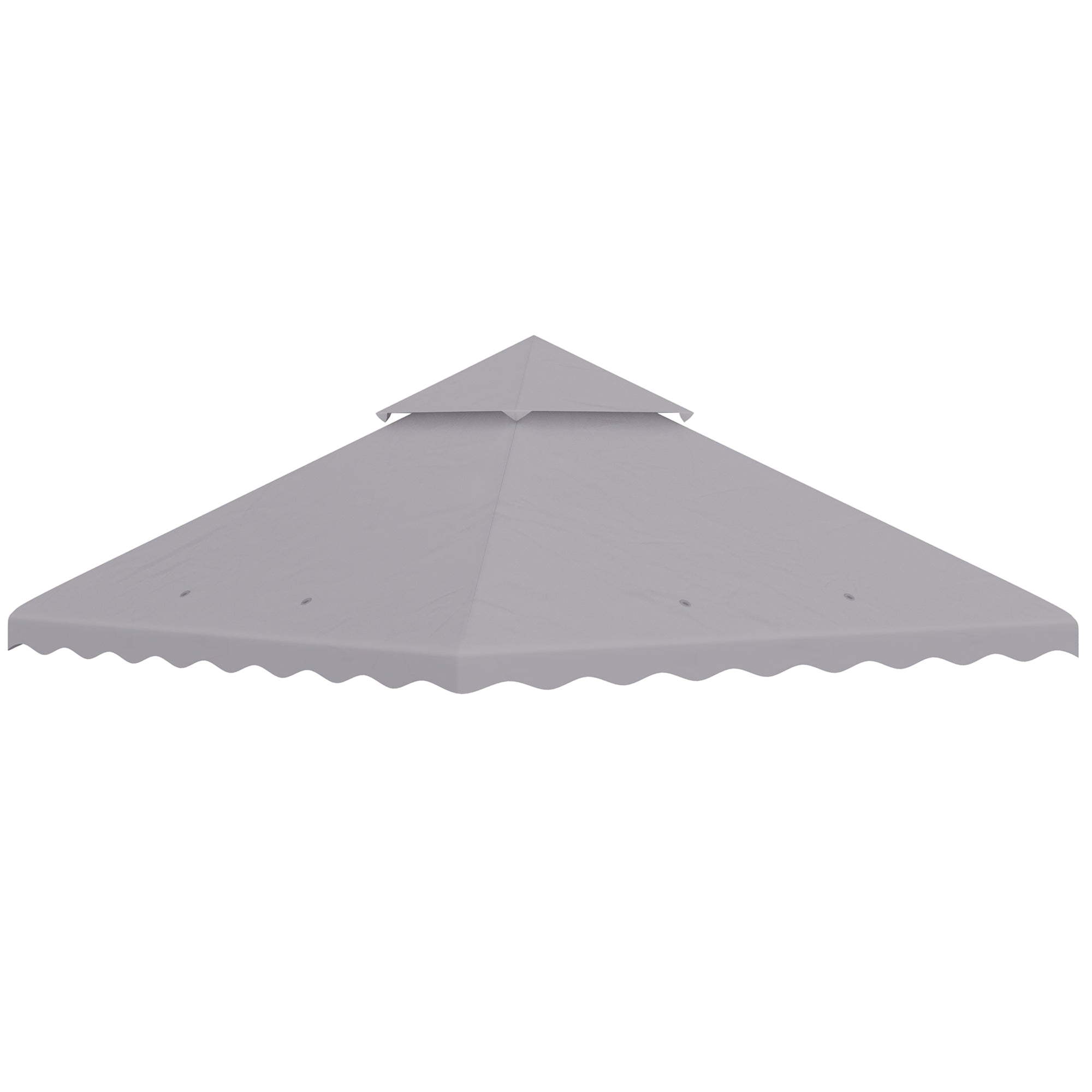 3 x 3 (m) Gazebo Canopy Replacement Covers, 2-Tier Gazebo Roof Replacement (TOP ONLY), Light Grey