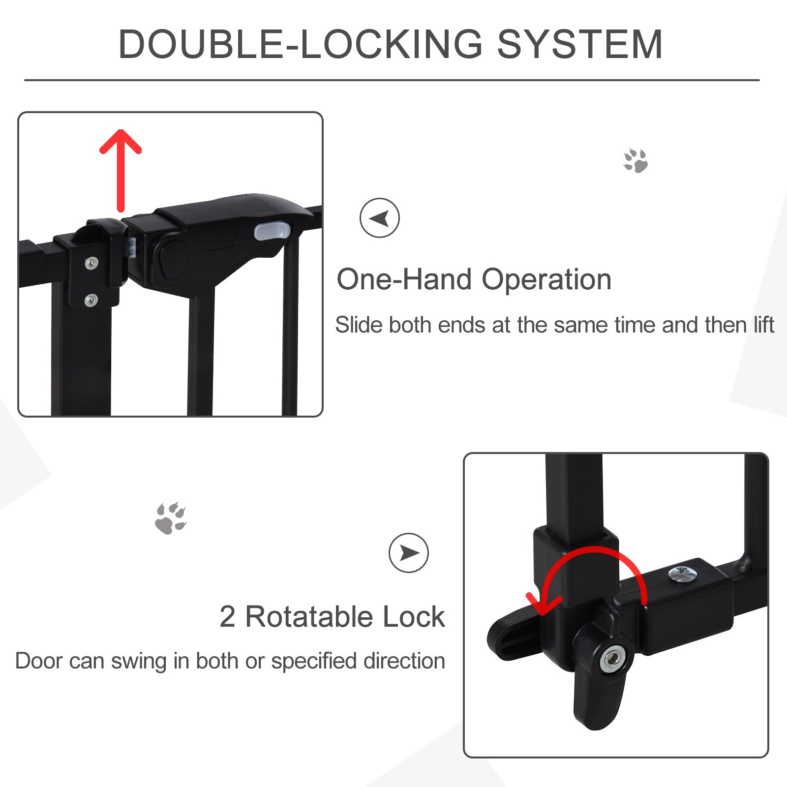 Retractable Pet Safety Gate Dog Barrier Home Doorway Corridors Room Divider Stair with 3 Extensions and Adjustable Screws Black 76.2 x 152.3 cm