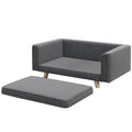 Elevated Dog Sofa Bed for Small and Medium Dogs with Removable Cushion Cover - Grey