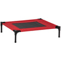 Portable Folding Pet Carrier for Small Dogs and Cats 60x42x42 cm - Red