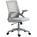 Mesh Office Swivel Task Chair with Lumbar Support for Home - Grey