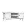 Corner TV Stand Unit with Storage 120cm - Ivory White