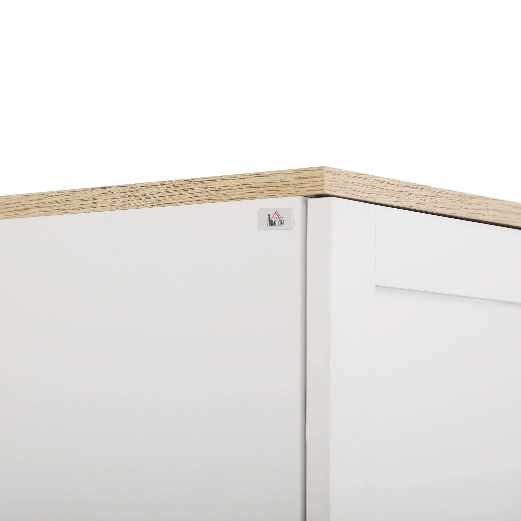 Freestanding 4-Door Kitchen Cupboard with Adjustable Shelves 170cm - White
