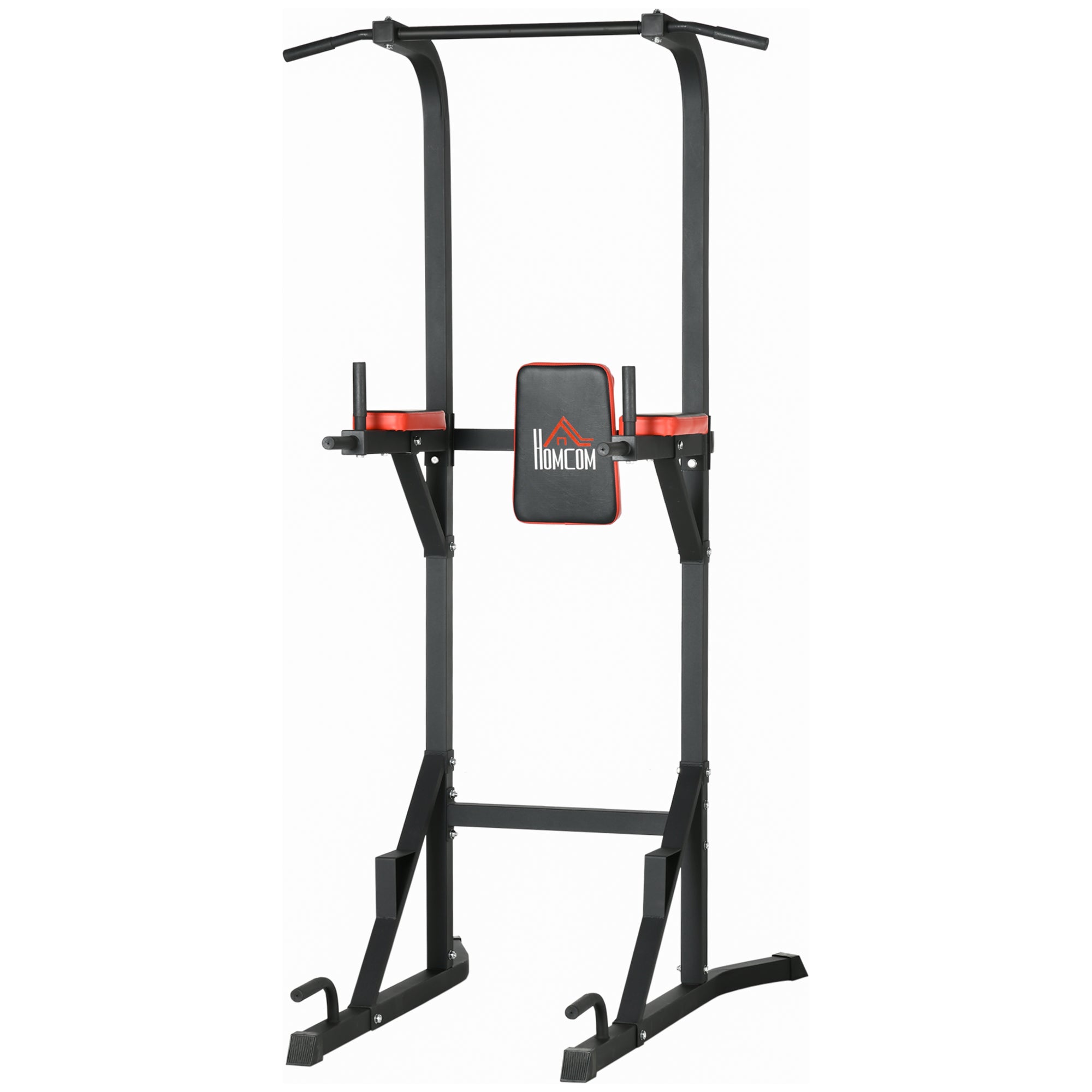 Freestanding Multifunctional Power Tower w/ Pull Up and Dip Station, Push Up Stand, for Home Gym - Black