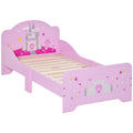 MDF Kids Single Castle Design Bed for Ages 3-6 - Pink