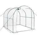 Walk-in Polytunnel Greenhouse 2 x 2.5m with Steel Frame and Roll-up Door - Transparent