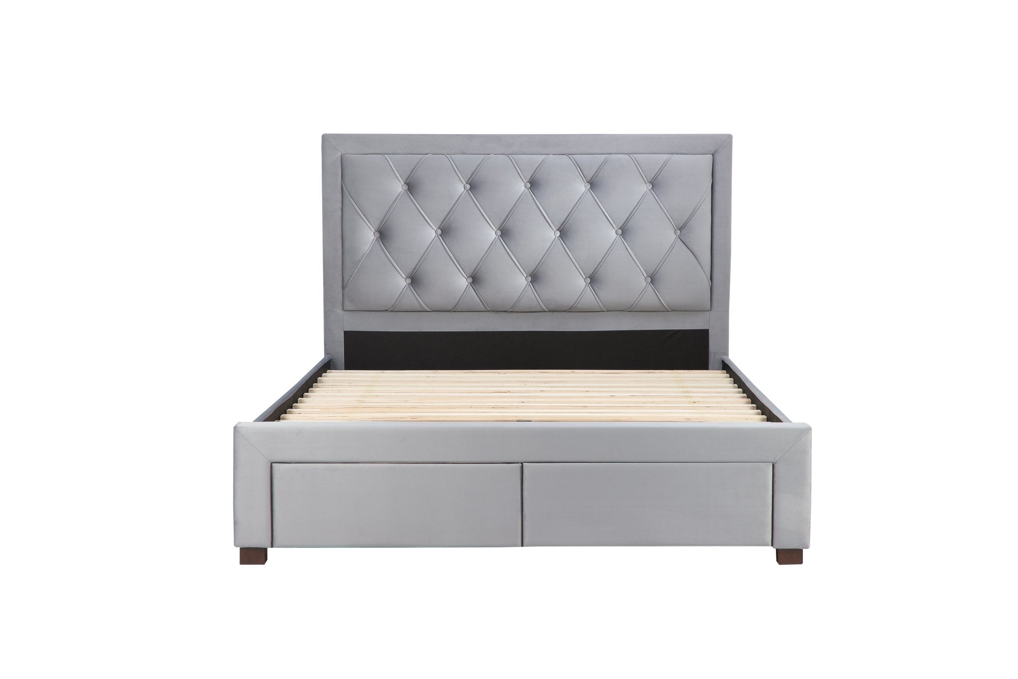 Woodbury Double Bed Grey - Bedzy UK modern and affordable home furniture England