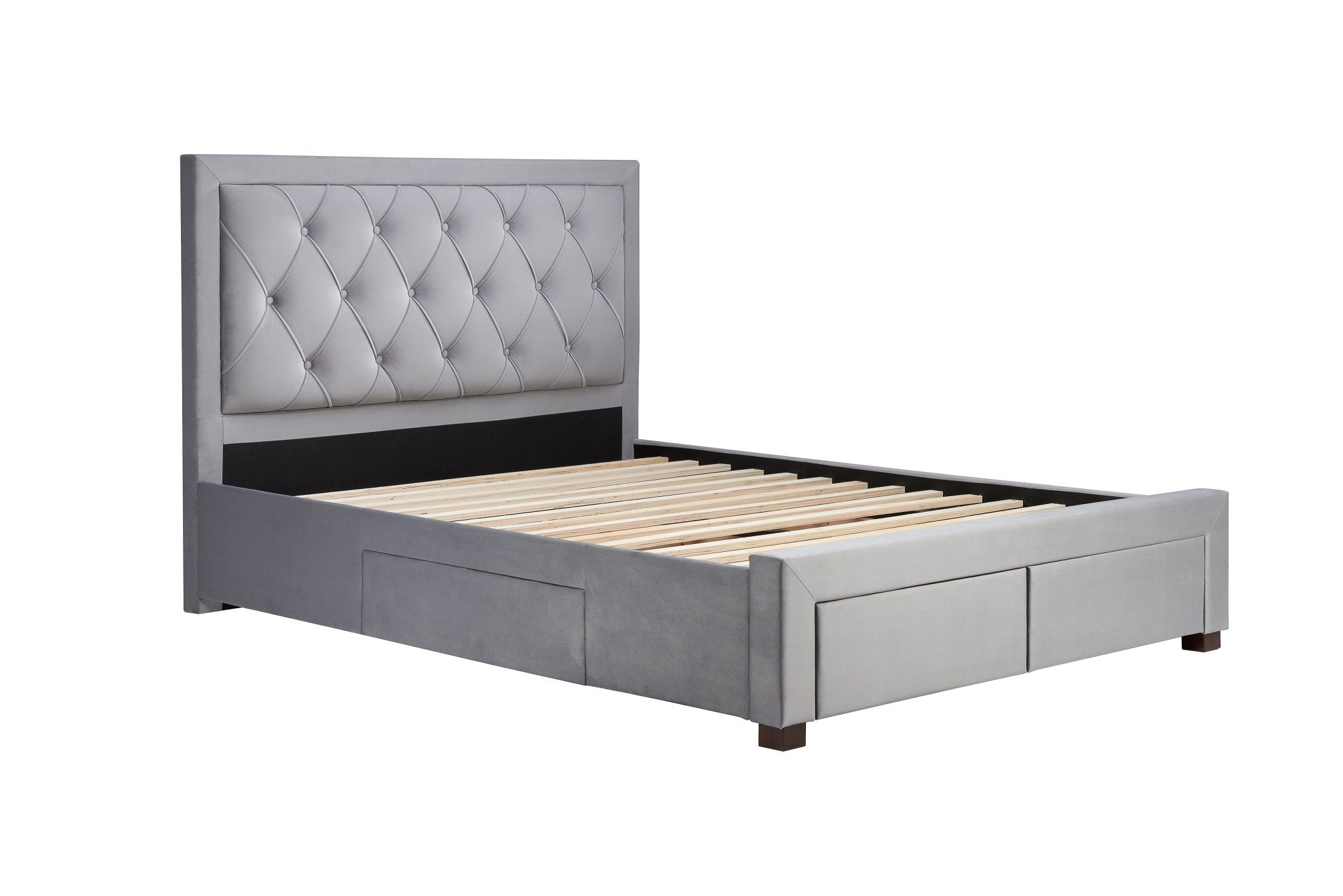 Woodbury Double Bed Grey - Bedzy UK modern and affordable home furniture England