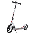 Teens Adult Kick Scooter with Shock Absorption, Foldable Adjustable Aluminium Frame for 14+ - White